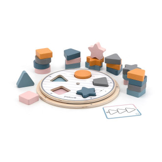 Dětské dřevěné vkládací puzzle Viga tvary a barvy