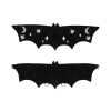 Ali da pipistrello per bambini con stelle e luna, nere, 3-7 anni