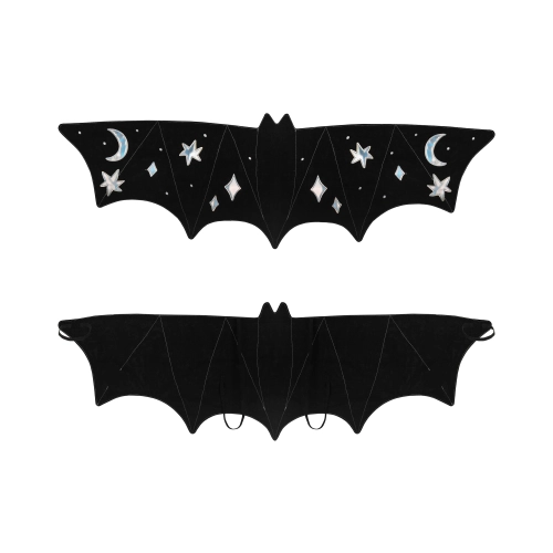 Dječja šišmiš krila sa zvijezdama i mjesecom, crna, 3–7 godina