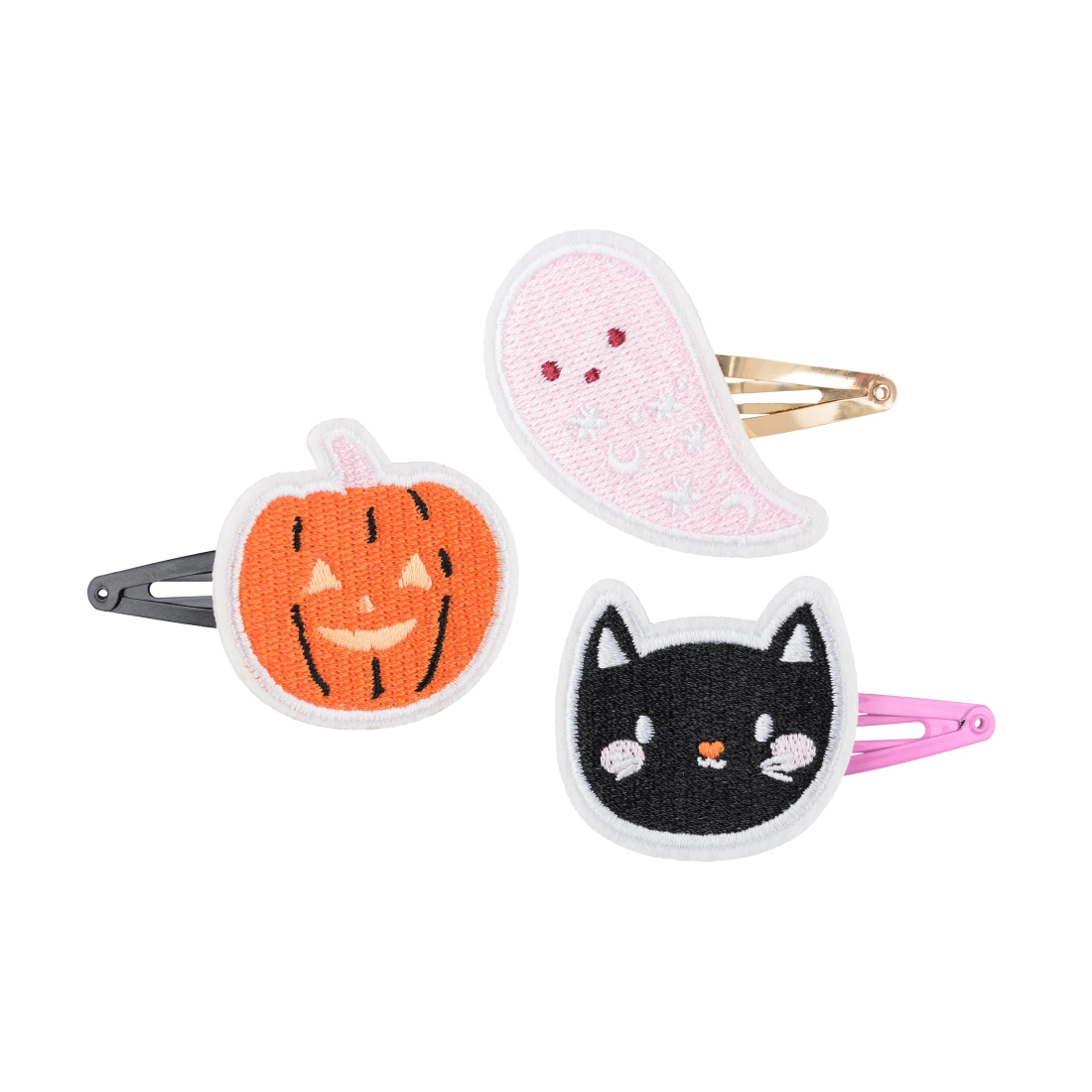 Gyerek hajcsatok Halloween – tök, cica, szellem, 3 db