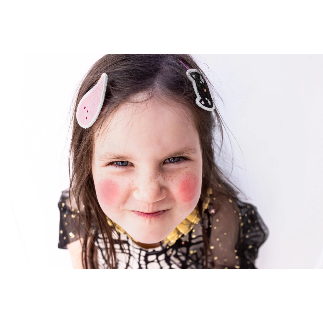 Gyerek hajcsatok Halloween – tök, cica, szellem, 3 db