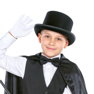 Detský cylinder na karneval čierny