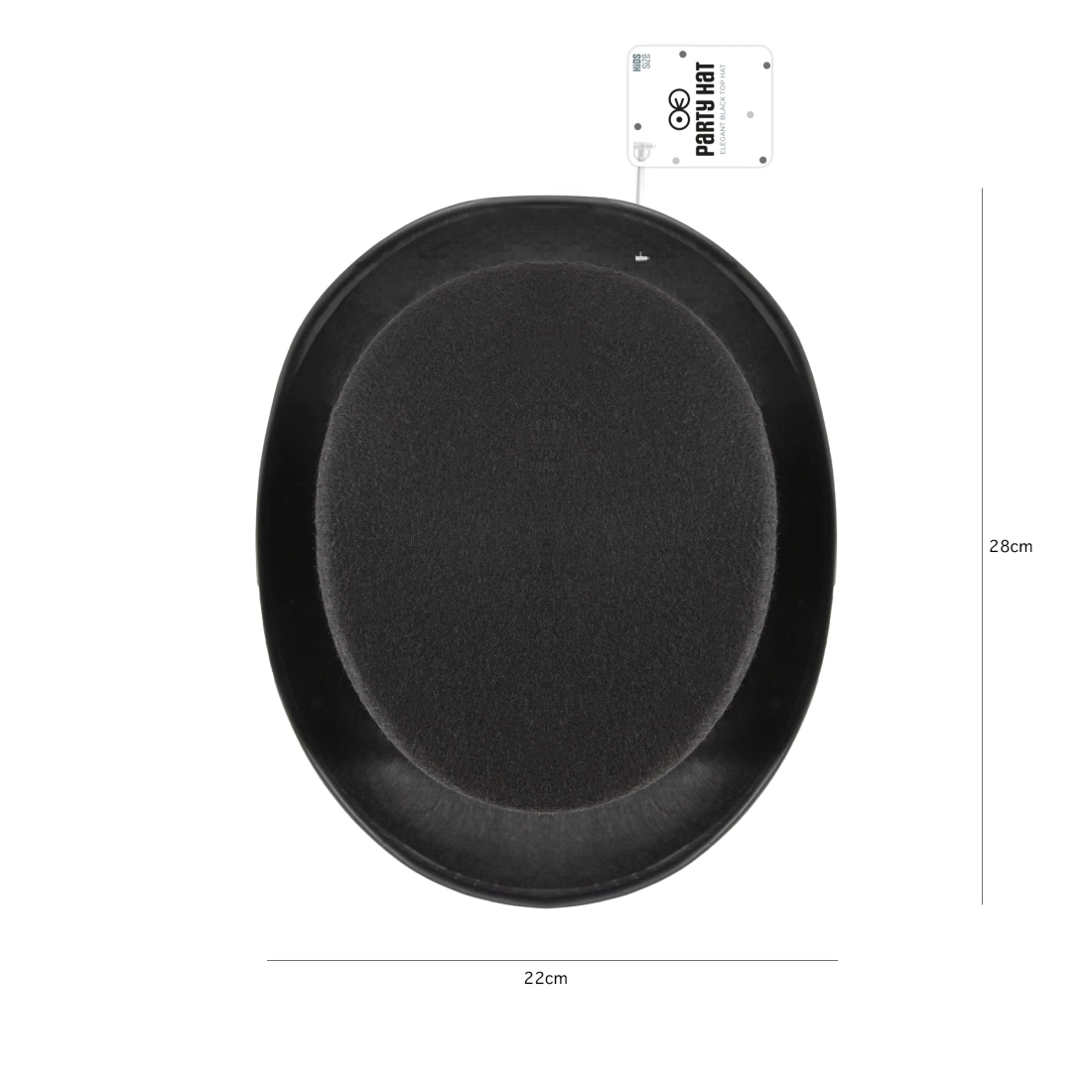 Pălărie cilindru neagră pentru copii, de carnaval