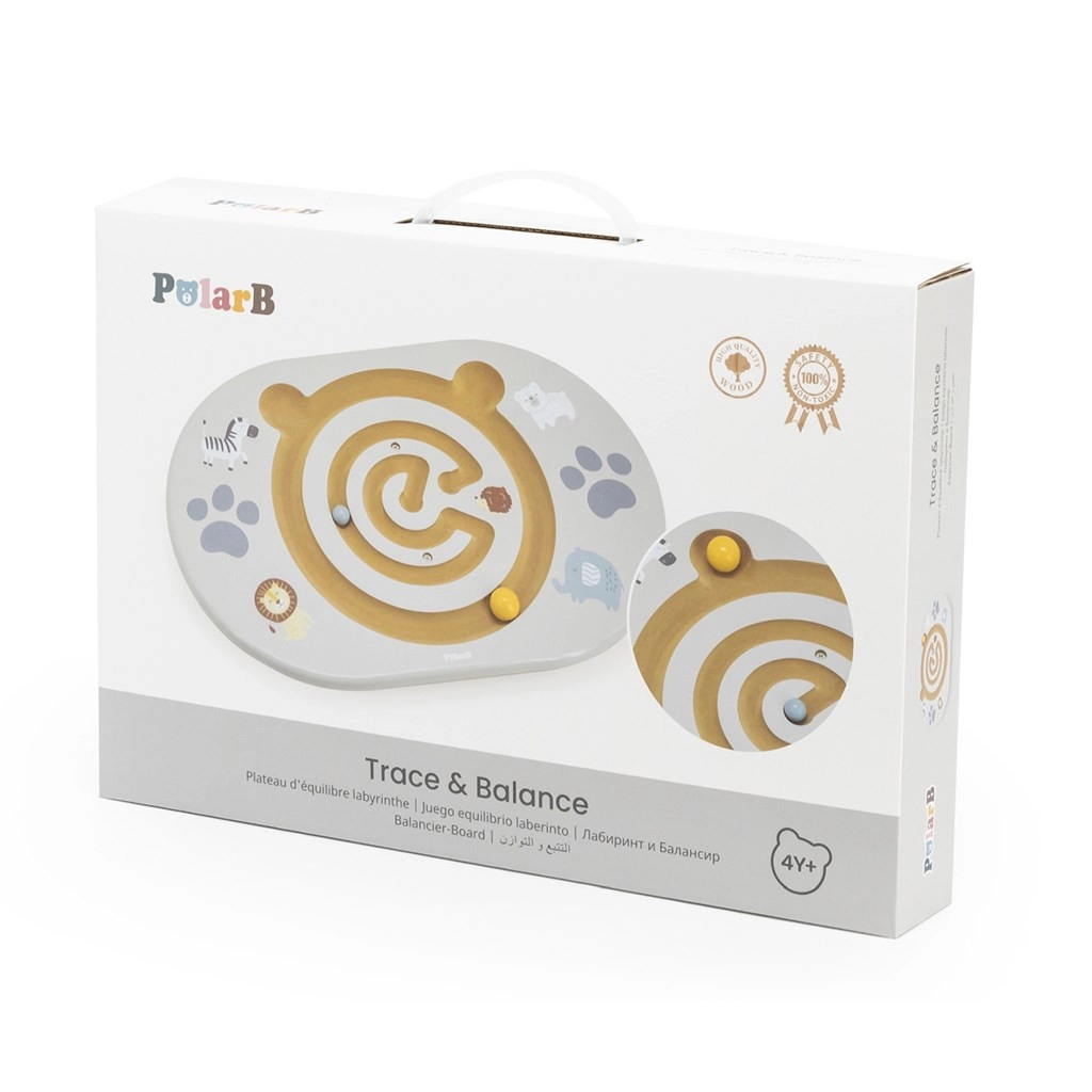 Detský drevený balansujúci labyrint medvedík Viga