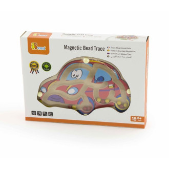 Dětský dřevěný magnetický labyrint Viga auto