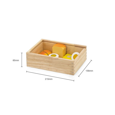 Detský drevený set na krájanie raňajky Viga