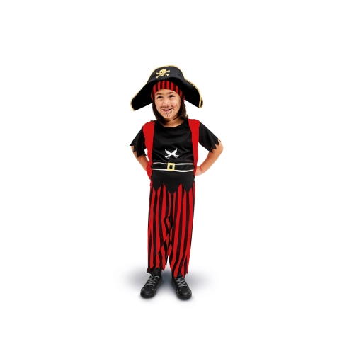 Costum de pirat pentru copii roșu-negru 96-116 cm