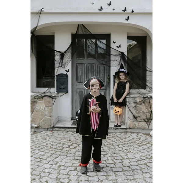 Otroški piratski kostum s plaščem in klobukom 116–128 cm