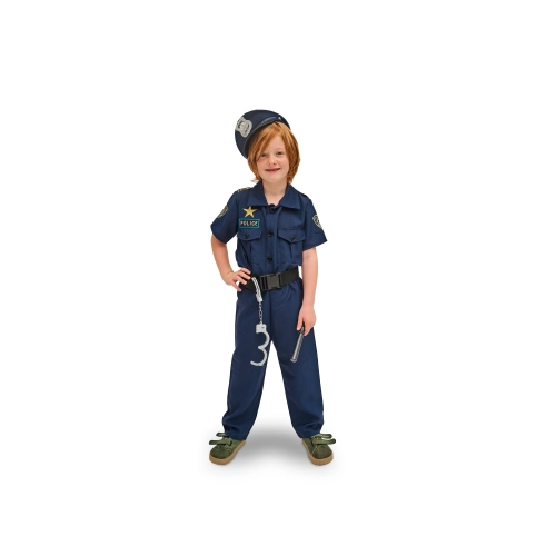 Costum de polițist pentru copii cu accesorii, bleumarin, 116-128 cm
