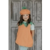 Costume da zucca per bambini con cappello, arancione, taglia 116-128