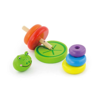 Dřevěná pyramida pro nejmenší Viga žába