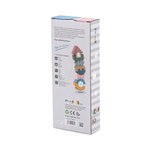 Drevená edukačná veža pre deti Viga 11 dielov