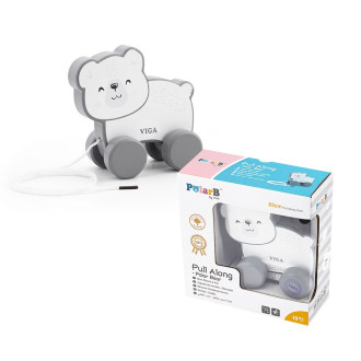 Dřevěná tahací hračka pro děti Viga lední medvěd