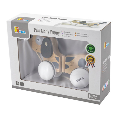Drevená ťahacia hračka pre deti Viga psík