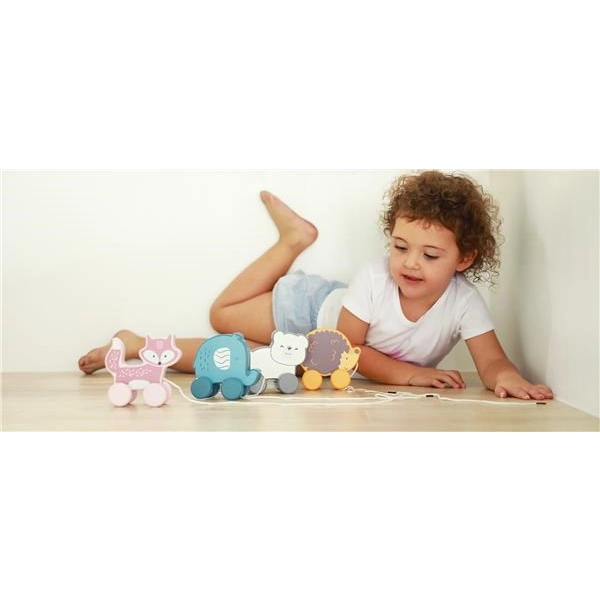 Drevená ťahacia hračka pre deti Viga slon