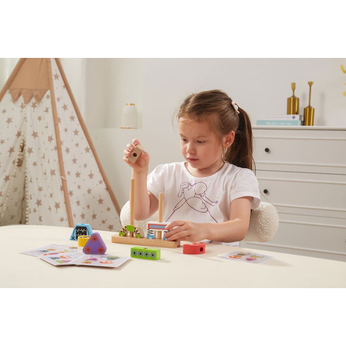 Drevené kocky pre deti Viga Robot