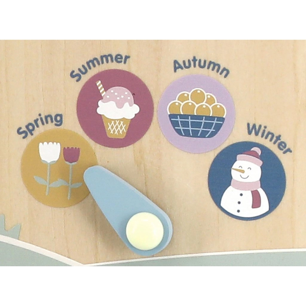 Drevený edukačný kalendár s hodinami pre deti Viga PolarB