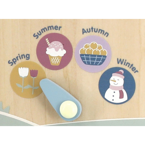 Dřevěný edukační kalendář s hodinami pro děti Viga PolarB