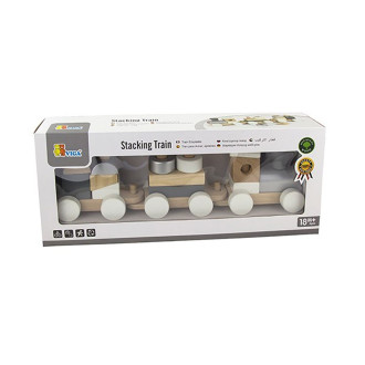 Dřevěný tahací vlak s kostkami pro děti Viga