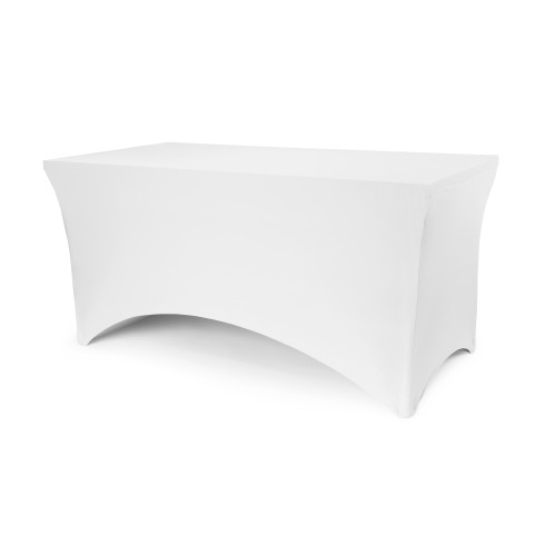 Elastičen prt za banketno mizo 183x76x74 cm – bel spandex