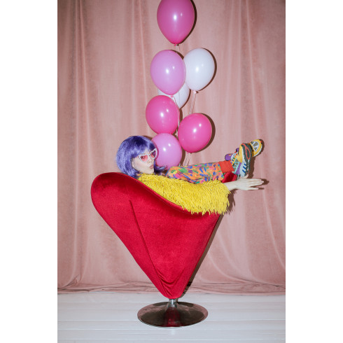 Vijolična lasulja Kleopatra, kratki lasje do ramen za karneval