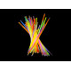 Fluoreszkáló világító karkötők 20 cm, színmix, 100 db csatlakozókkal