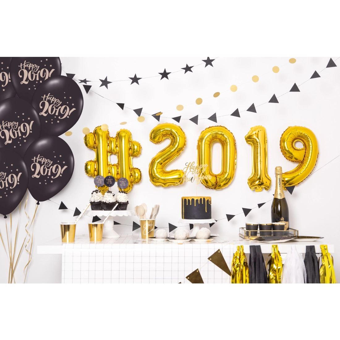 Arany fólia lufi szám, 35 cm születésnapra