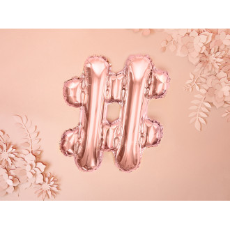 Fóliový balón číslo rose gold 35 cm k narozeninám
