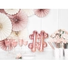 Rose gold fólia lufi szám, 35 cm, születésnapra