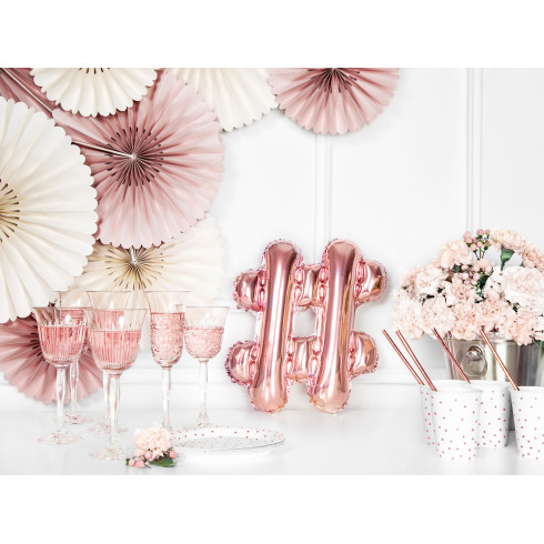 Fóliový balón číslo rose gold 35 cm na narodeniny