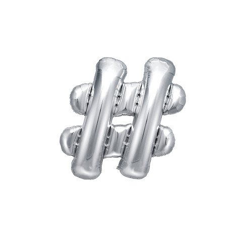 Fóliový balón číslo strieborný 35 cm