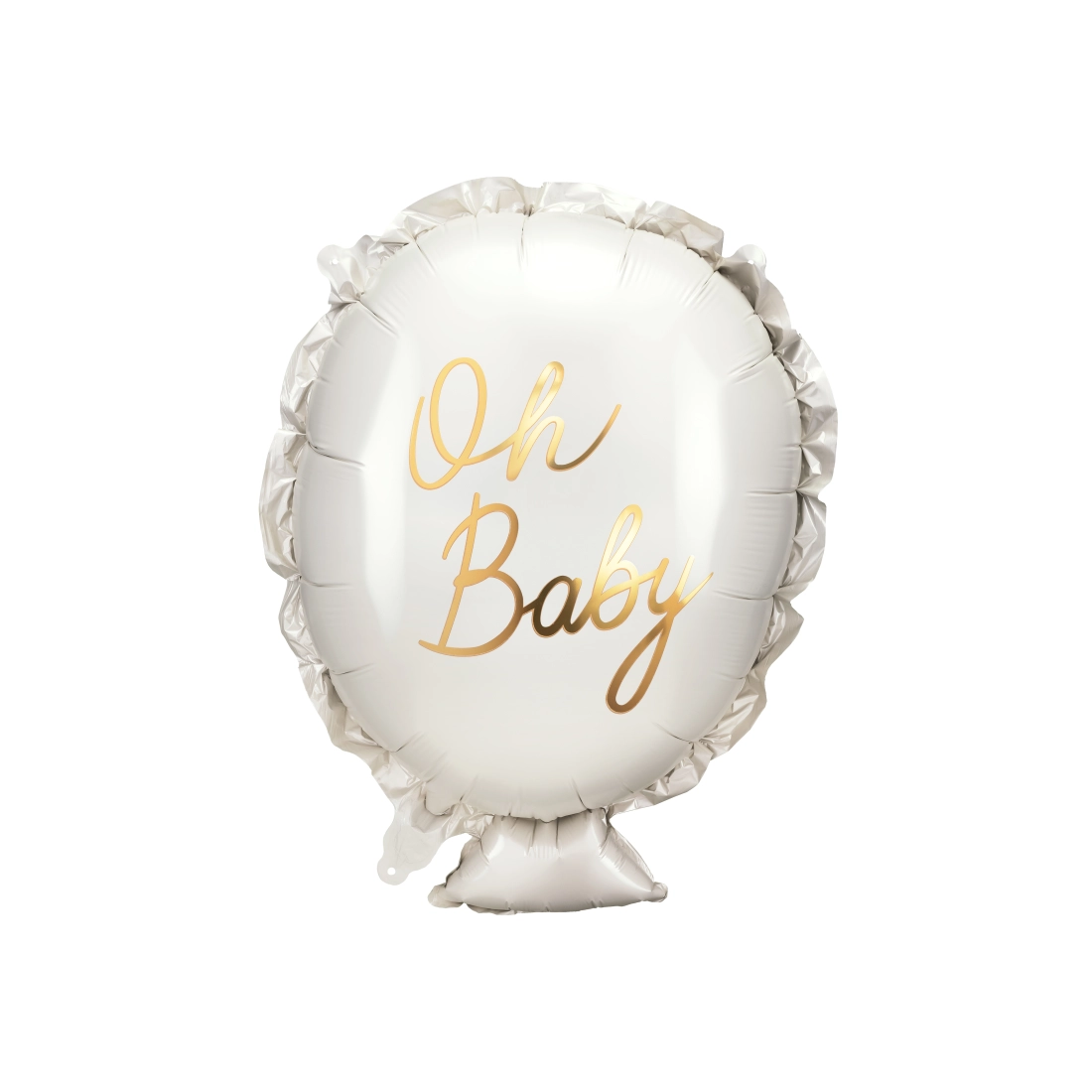 Balon folie Oh Baby alb-auriu 53x69 cm