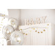 Folijski balon Oh Baby, belo-zlat ‎53 × 69 cm
