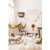 Balon folie Oh Baby alb-auriu 53x69 cm