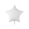Folijski balon zvezda bel 48 cm – za zrak in helij