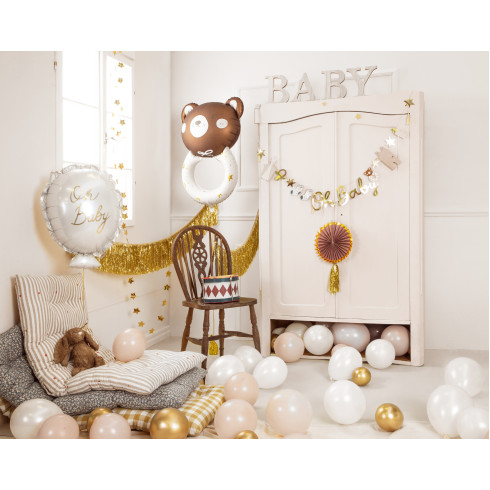 Folijski balon Medvedek z ropotuljico 61×88 cm