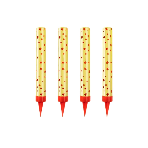 Arany tortaszökőkút csillagokkal, 12 cm, 4 db