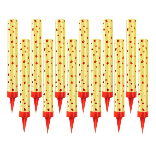 Arany tortaszökőkút csillagokkal, 12 cm, 12 db