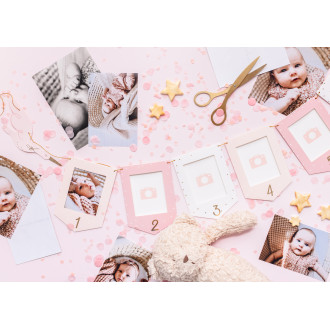 Fénykép girland “Baba gólyával”, 10,5×15 cm, vegyes színek