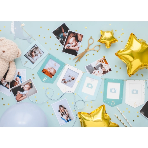 Ghirlandă pentru fotografii cu balenă, 12 rame, 10,5x15 cm