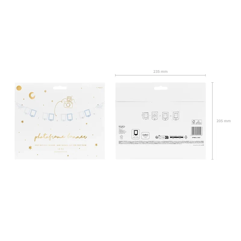 Ghirlandă pentru fotografii cu balenă, 12 rame, 10,5x15 cm