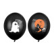 Halloween lufik fekete, 30 cm, szellemes és kísértetházas mintával, 50 db Halloween lufik fekete, 30 cm, szellemes és kísértetházas mintával, 50 db