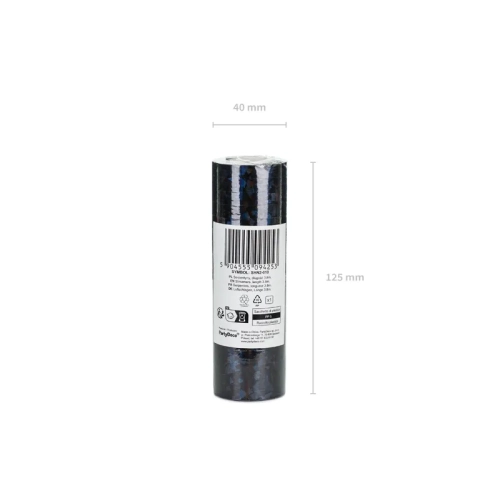 Holografski črni trakovi za zabavo, 3,8 m, 18 kos v pakiranju