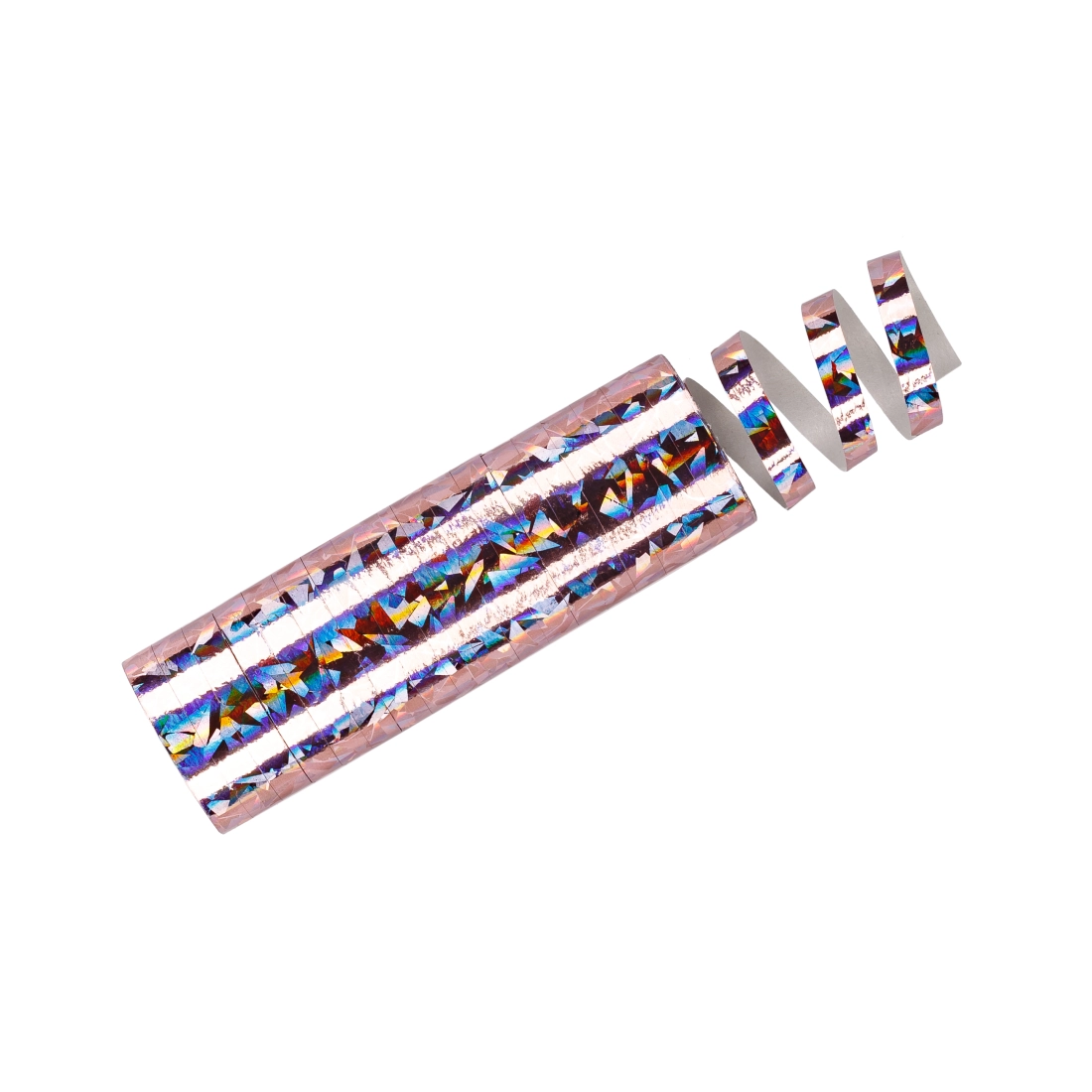 Holografski trakovi svetlo rožnate barve 3,8 m – 18 kosov za zabavo