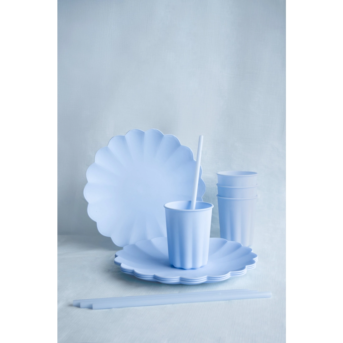 Față de masă de unică folosință, albastru deschis, 180x120 cm, sintetică, dreptunghiulară