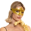 Karnavalová maska s ornamentmi zlatá