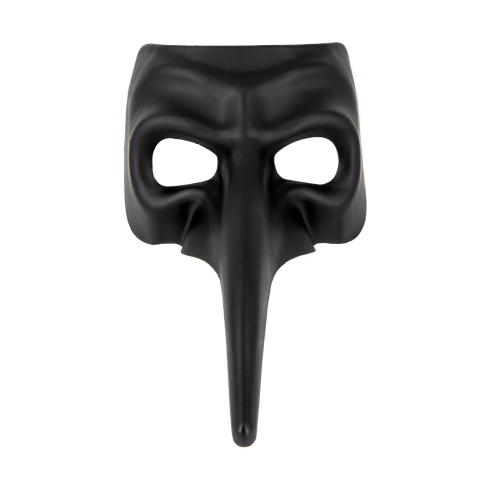 Karnevalová maska s dlhým nosom čierna