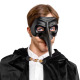 Karnevalová maska s dlhým nosom čierna