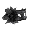 Karnevalová maska s kvetom čierna