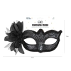 Karnevalová maska s kvetom čierna